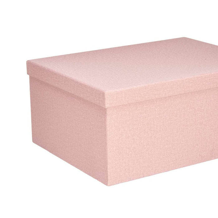 Set de cutii de depozitare, cu posibilitate de stivuire Roz Carton (2 Unități)