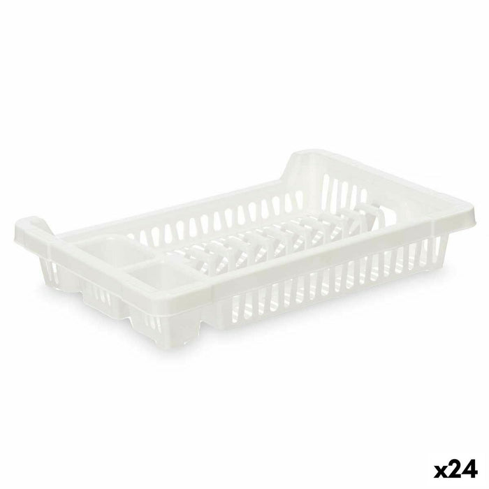 Scurgător de Vase pentru Chiuvetă Alb Plastic 42,5 x 7 x 29,5 cm (24 Unități)