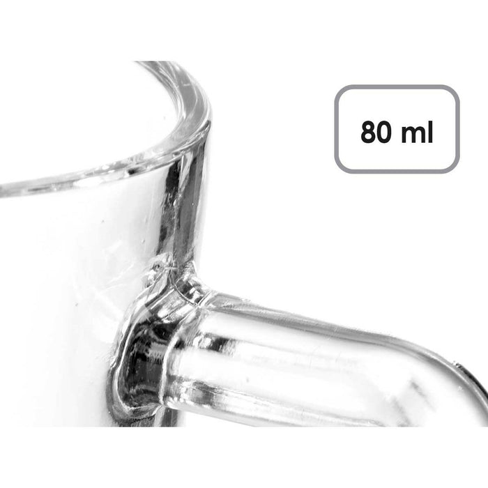 Set de Căni de Cafea Transparent Sticlă 80 ml (24 Unități)