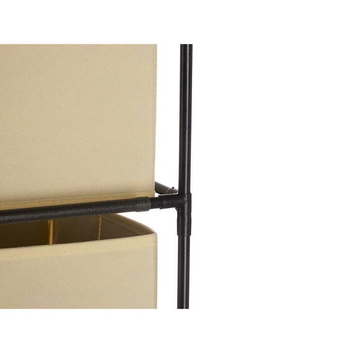 Raft Negru Natural polipropilenă Fier TNT (Non Woven) 35 x 35 x 102 cm (6 Unități)