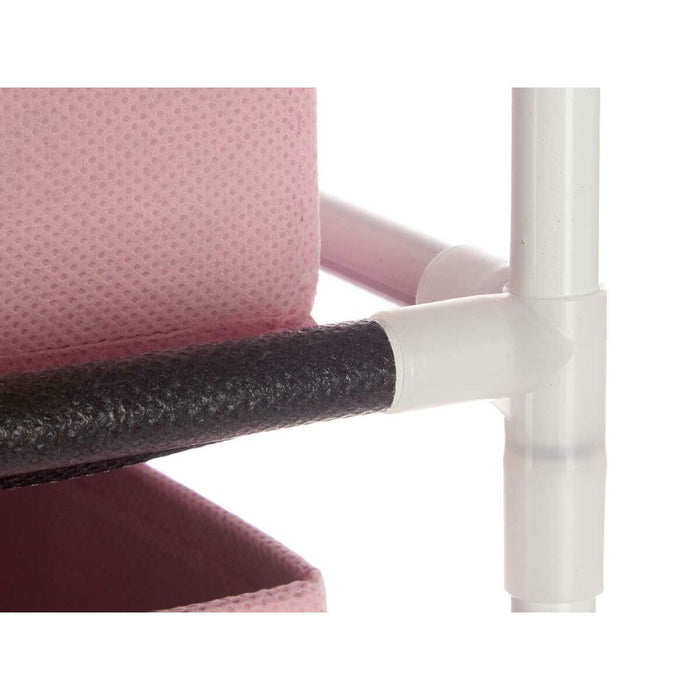 Raft Alb Roz polipropilenă Fier TNT (Non Woven) 35 x 35 x 102 cm (6 Unități)