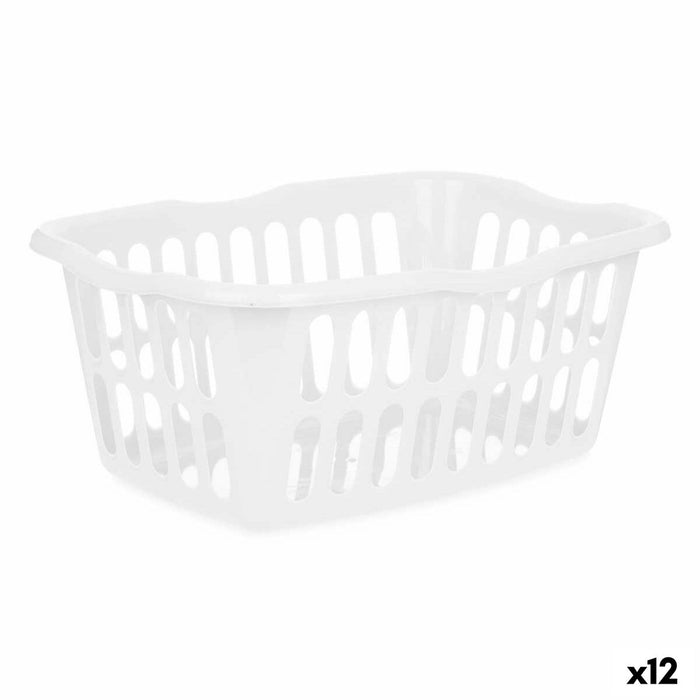 Coș Alb polipropilenă 50 L 58 x 24 x 42 cm (12 Unități)