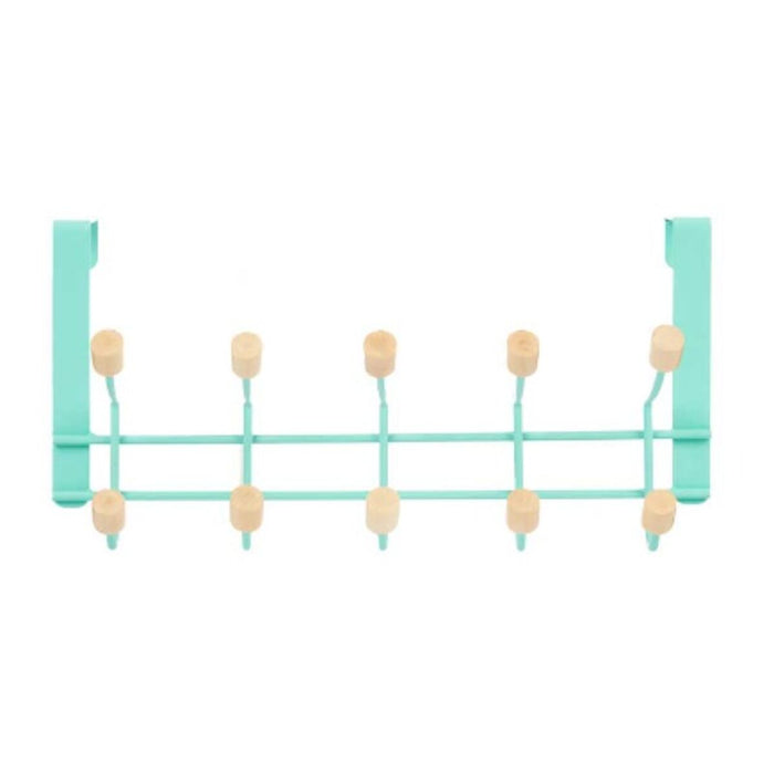 Cuier pentru uși Verde Lemn Metal 35 x 17 x 15 cm (6 Unități)
