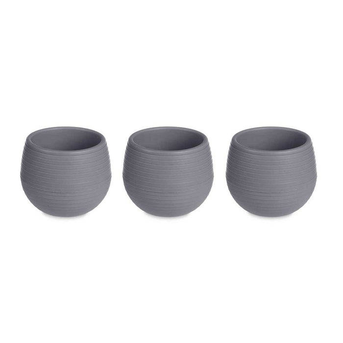 Set de ghivece Antracit Plastic 12 x 12 x 11 cm (6 Unități)