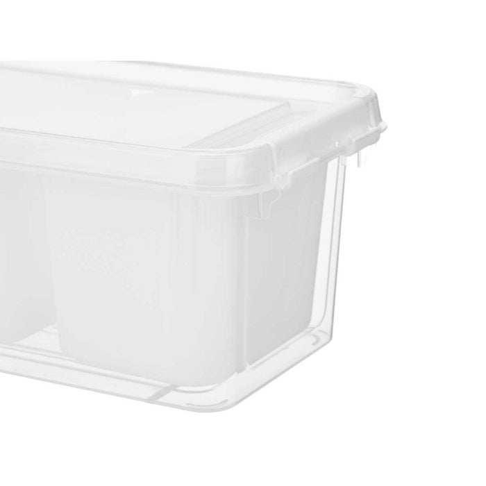 Organizator frigider Alb Transparent Plastic 28,2 x 8,8 x 12 cm (12 Unități)