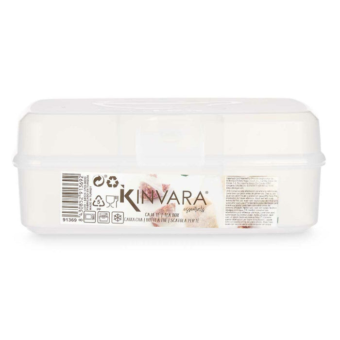 Cutie de depozitare cu capac Transparent Plastic 21,5 x 8 x 14,6 cm (12 Unități)