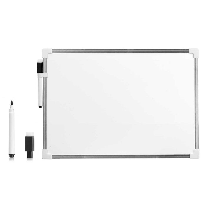 Tablă Magnetică cu Marker Alb Aluminiu 25 x 35 cm (12 Unități)