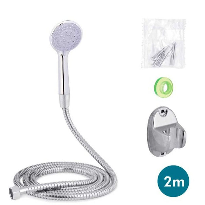 Un cap de duş cu furtun pentru a direcţiona fluxul de apă Metal 2 m (12 Unități)