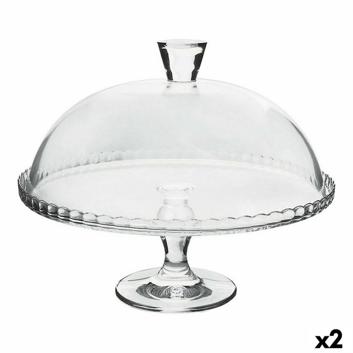 Caserolă Transparent Sticlă 32,2 x 26 x 32,2 cm (2 Unități)