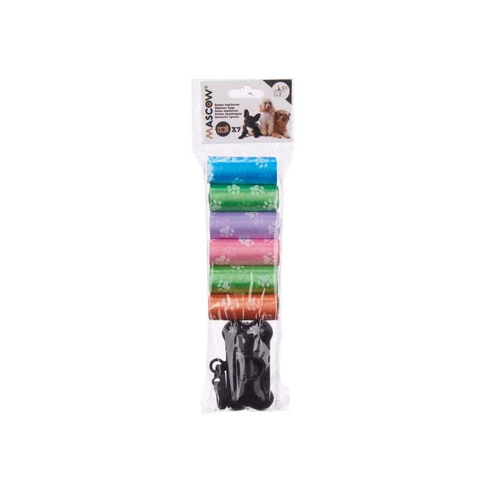 Dozator de Saci pentru Animale de Companie Plastic Set (12 Unități)