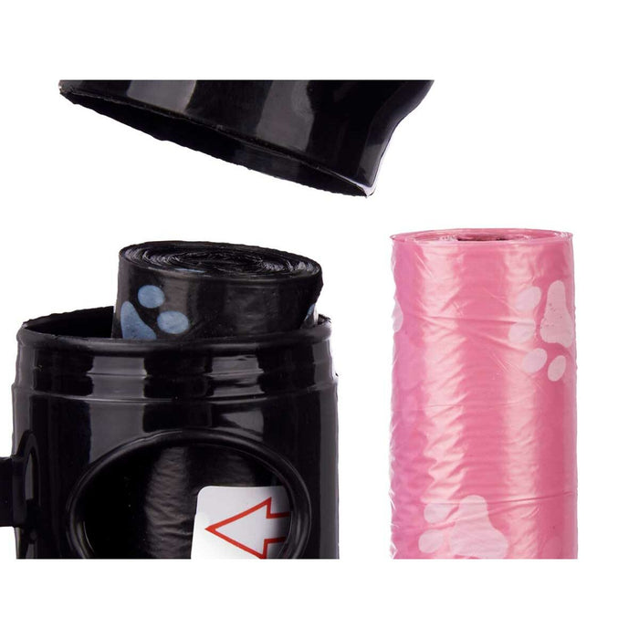 Dozator de Saci pentru Animale de Companie Plastic Set (12 Unități)