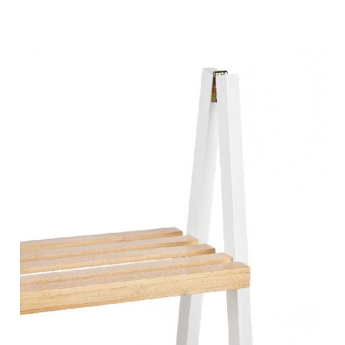 Raft de Baie Alb Natural Bambus lemn de pin 40,3 x 81,5 x 30 cm