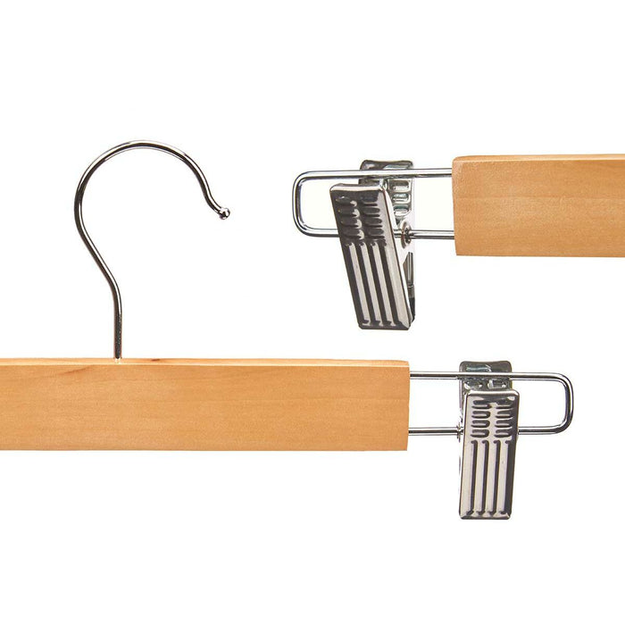 Set de umerașe Cârlige Maro Argintiu Lemn Metal 28,5 x 2,5 x 11,5 cm (24 Unități)
