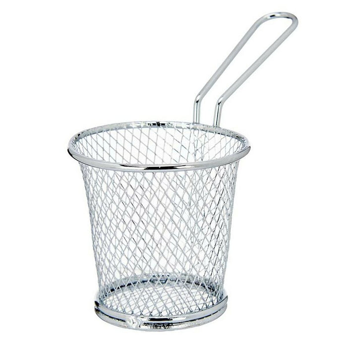 Coș pentru prezentat aperitive Argintiu Metal 15,5 x 12 x 8 cm (12 Unități)