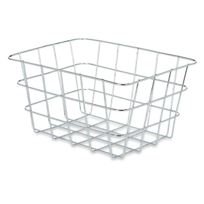 Coș Multifuncțional Dreptunghiular Argintiu Metal 24 x 12,5 x 18,5 cm (6 Unități)