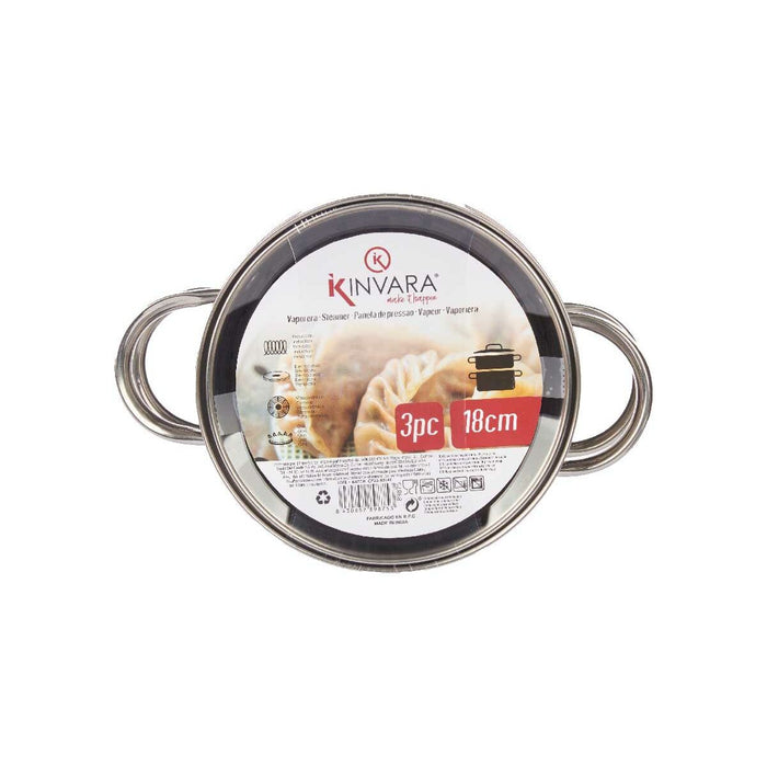 Steamer cu caserolă Oțel inoxidabil 1,8 L 24,5 x 14 x 18 cm (6 Unități)