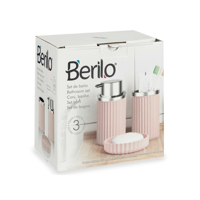 Set de Baie Roz Plastic (12 Unități)