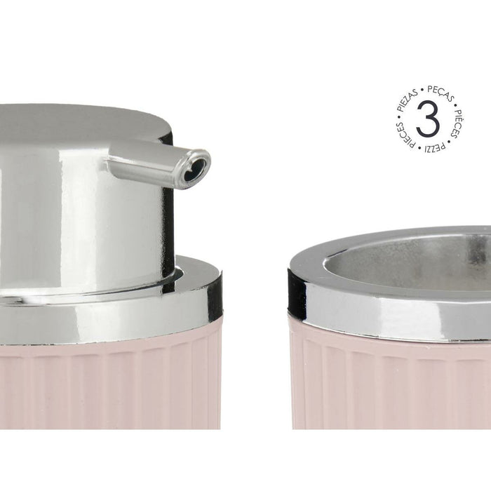 Set de Baie Roz Plastic (12 Unități)