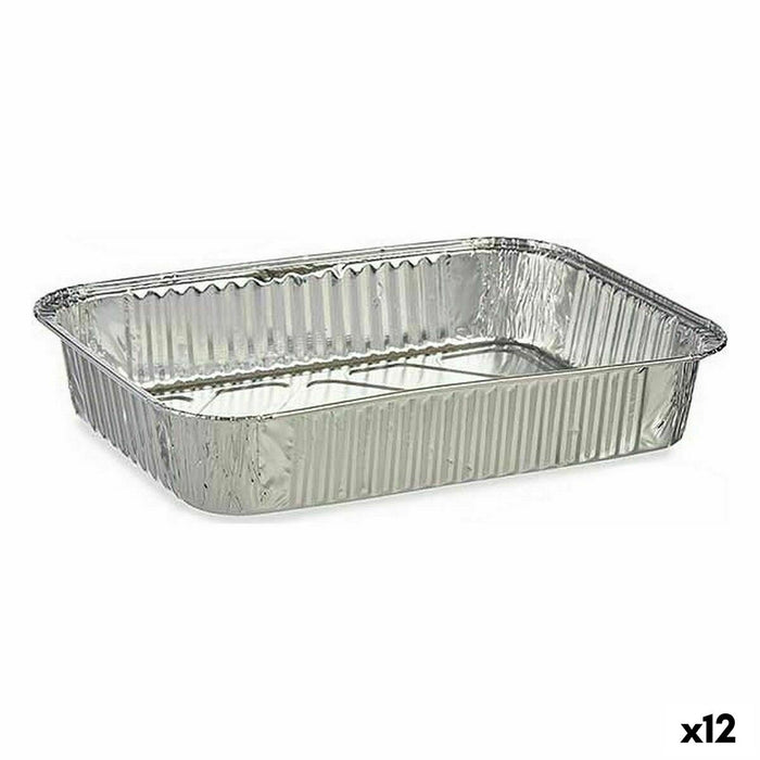 Set de vase de bucătărie De unică folosință Aluminiu 22 x 15,6 x 4,8 cm (12 Unități)