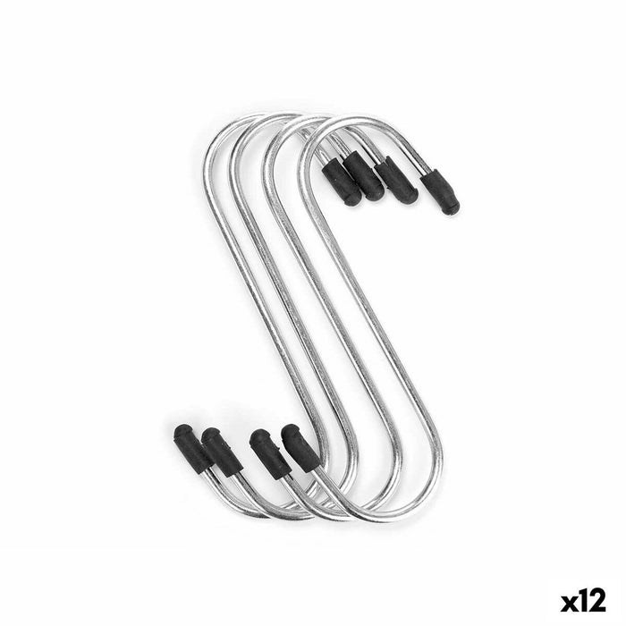 Cârlig pentru agățat Set Argintiu Metal (12 Unități)