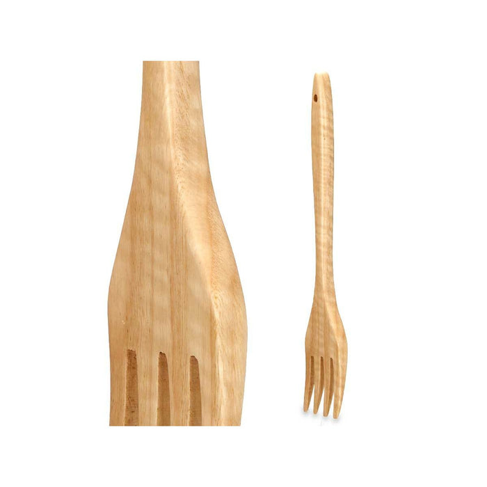 Paletă de bucătărie Furculiță Lemn 7 x 35 x 2 cm (12 Unități)