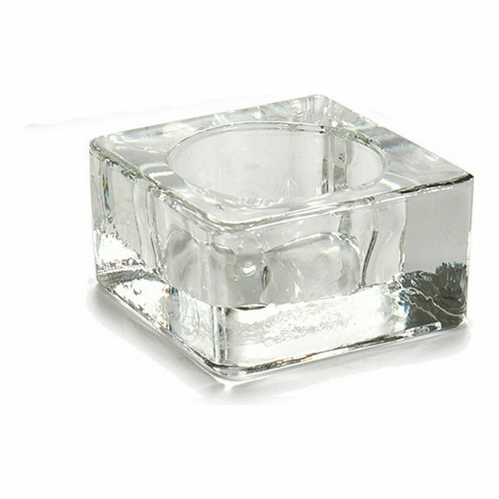 Suport de Lumânări Transparent Sticlă 6 x 3 x 6 cm (12 Unități)
