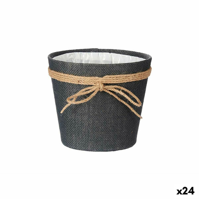 Ghiveci 18 x 16 cm Fundă Gri Pânză Plastic (24 Unități)