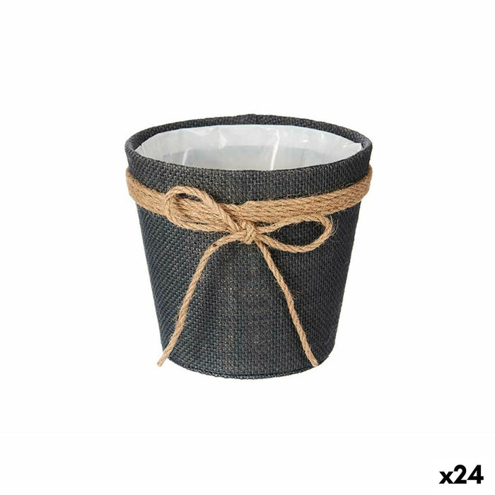 Ghiveci 15 x 14 cm Fundă Gri Pânză Plastic (24 Unități)