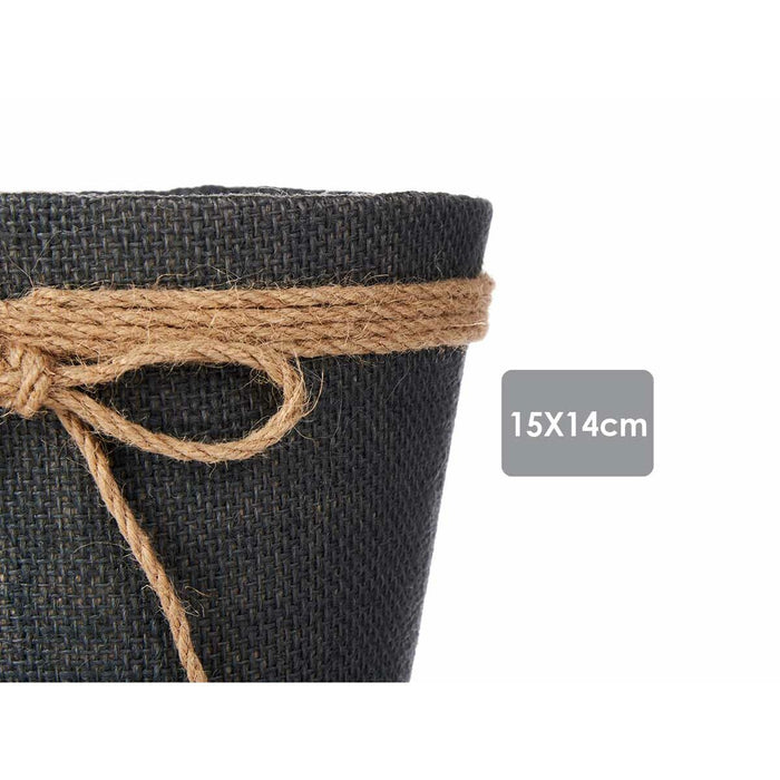 Ghiveci 15 x 14 cm Fundă Gri Pânză Plastic (24 Unități)