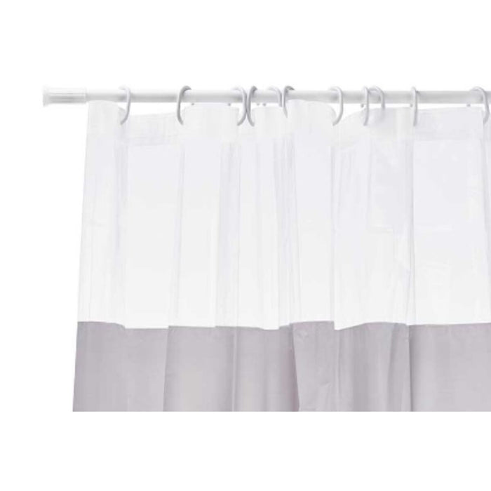 Perdea de duș Transparent 180 x 180 cm Gri Plastic PEVA (12 Unități)
