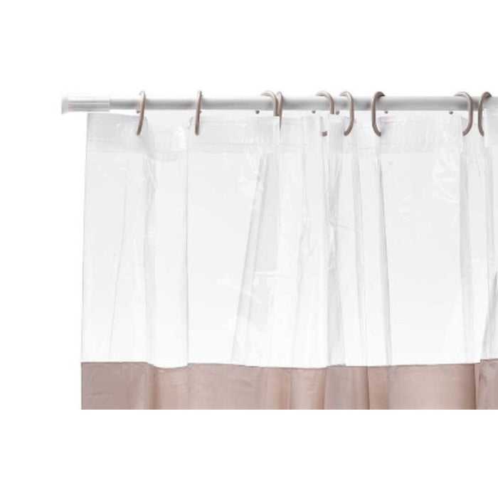 Perdea de duș Transparent 180 x 180 cm Bej Plastic PEVA (12 Unități)