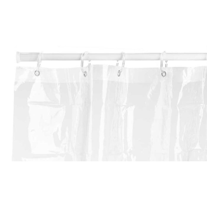 Perdea de duș 180 x 180 cm Plastic PEVA Transparent (12 Unități)