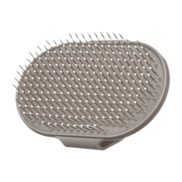 Perie Animale de Companie Gri Metal Silicon 14 x 21,5 x 5 cm (24 Unități)