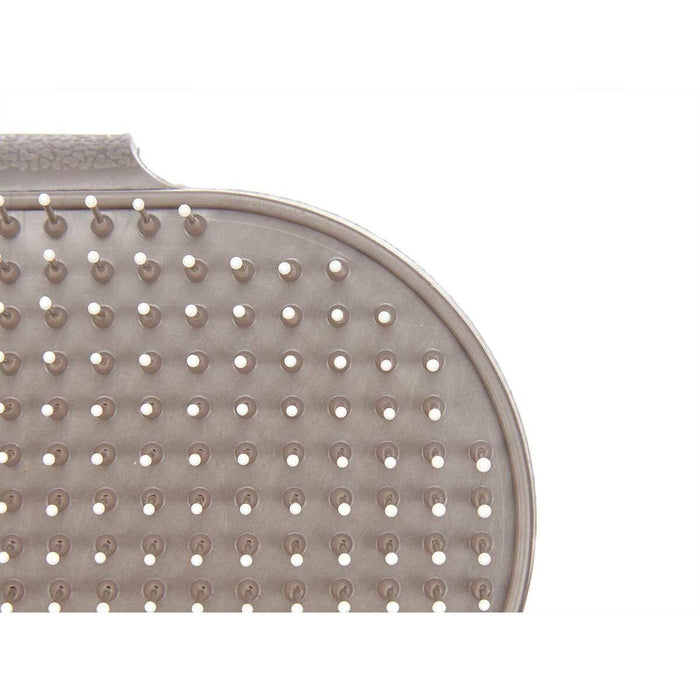 Perie Animale de Companie Gri Metal Silicon 14 x 21,5 x 5 cm (24 Unități)