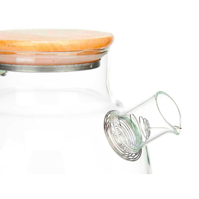 Cană cu filtru pentru infuzii Transparent Bambus Sticlă borosilicată 1,2 L (6 Unități)
