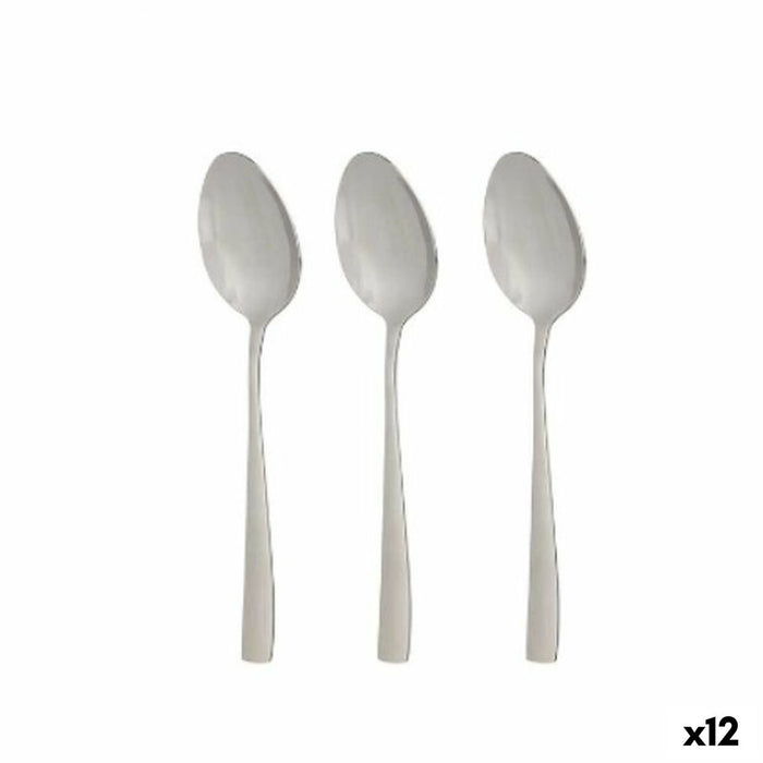 Set de Linguri 21 x 4,5 x 2,5 cm Argintiu Oțel inoxidabil (12 Unități)