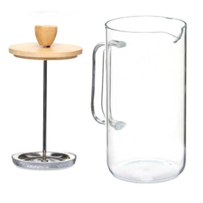 Ceainic 600 ml Natural Bambus Sticlă borosilicată
