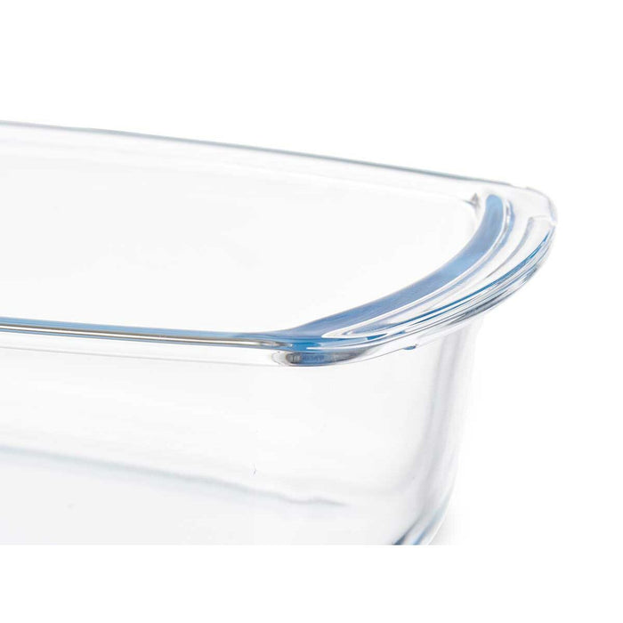 Platou pentru Servire Cu mânere Transparent Sticlă borosilicată 1,6 L 27 x 7,2 x 14 cm (12 Unități)
