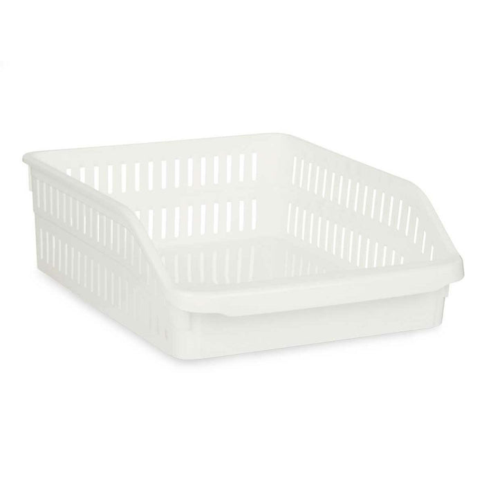 Organizator frigider Alb Plastic 26 x 9,3 x 30,5 cm (24 Unități)