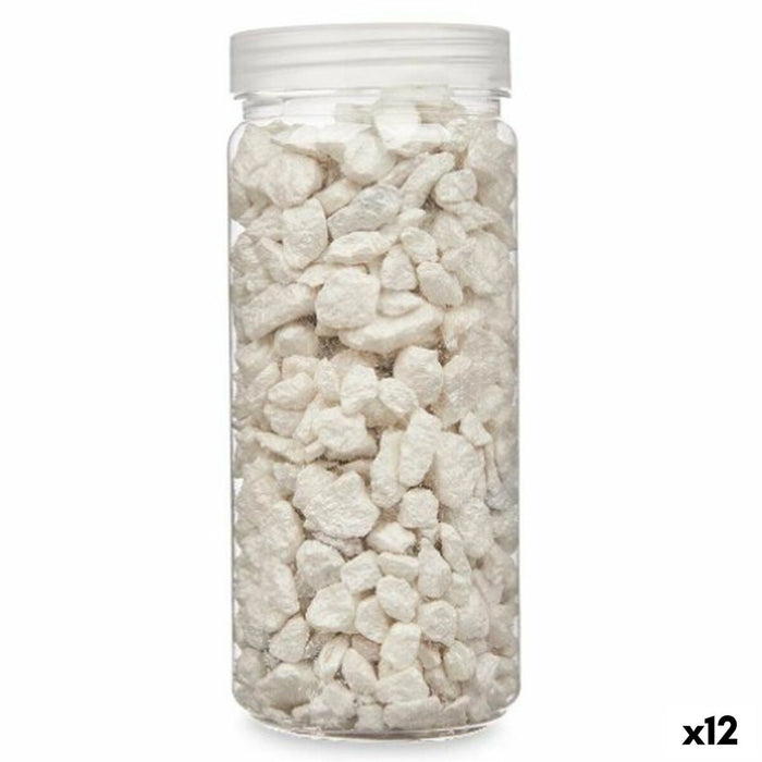 Pietre decorative Alb 10 - 20 mm 700 g (12 Unități)
