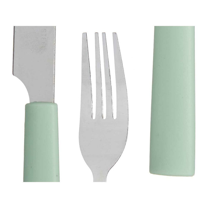 Set de Tacâmuri Verde Argintiu Oțel inoxidabil Plastic (6 Unități)