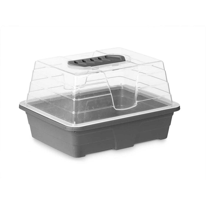 Seră Gri Transparent Plastic 21,5 x 12,8 x 17,4 cm (16 Unități)