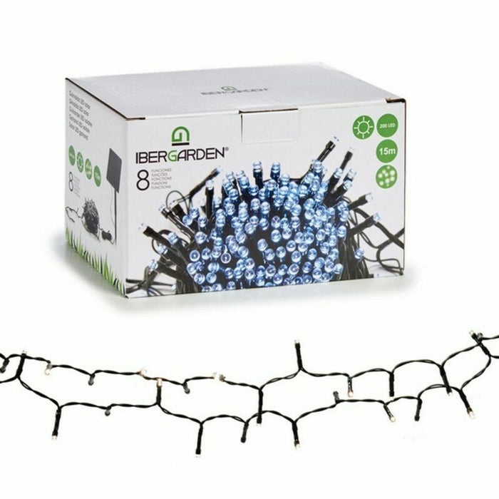 Ghirlandă de lumini LED Negru 15 m Solar (12 Unități)