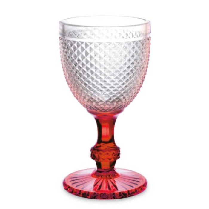 Pahar de vin Diamant Roșu Transparent Sticlă 330 ml (6 Unități)