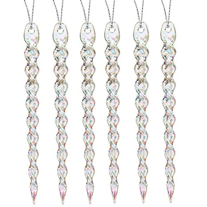 Ornament de Crăciun Sidef Plastic Purpurină 13,5 x 1 x 5,5 cm (24 Unități)