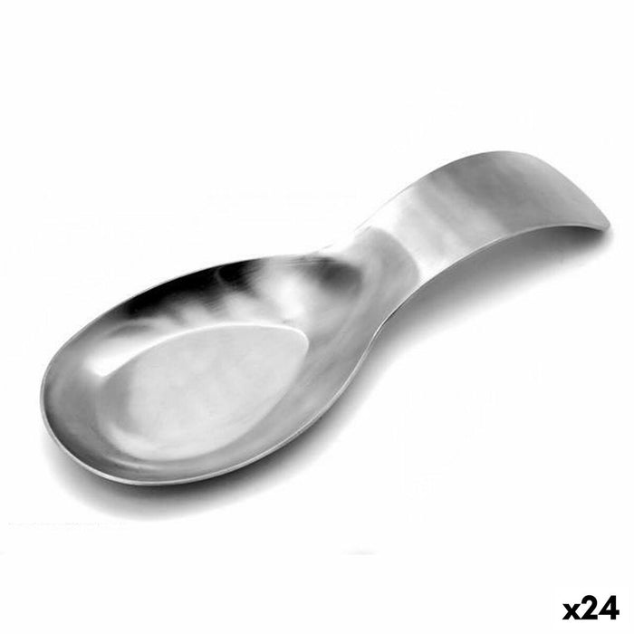 Suport de linguri Argintiu Oțel 9 x 3,5 x 24,5 cm (24 Unități)