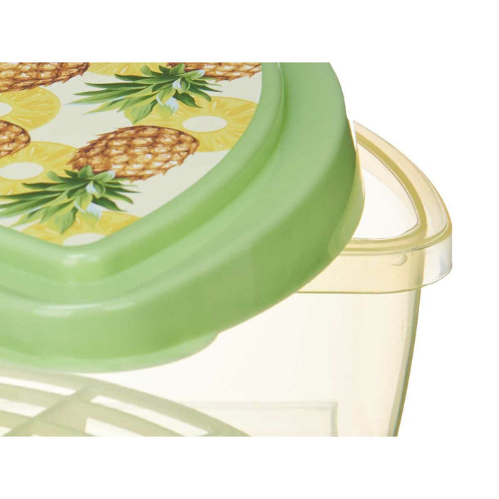 Cutie pentru Prânz Fructe Ananas Kiwi Plastic 23 x 8 x 13 cm (24 Unități)