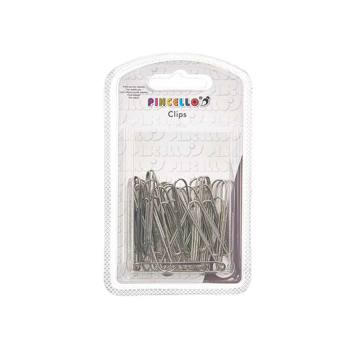 Clips Argintiu Mare Metal (24 Unități)