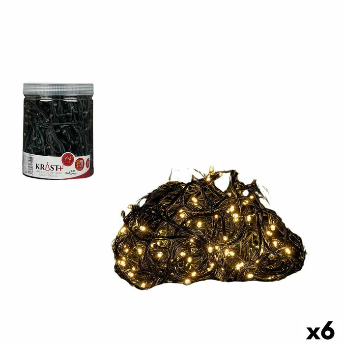 Ghirlandă de lumini LED Lumină caldă 19,2 m Verde Metal Plastic (6 Unități)