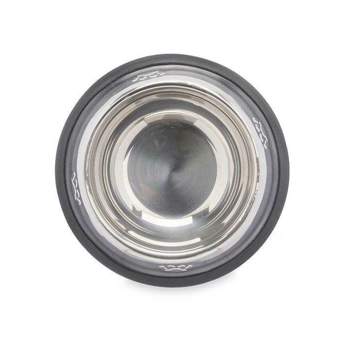 Dispozitiv de hrănire pentru câini Argintiu Gri Gumă Metal 35 x 0,03 x 25 cm (24 Unități)
